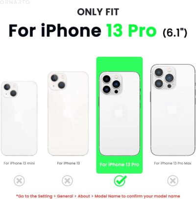ORNARTO Compatible with iPhone 13 Pro Case 6.1, Slim Liquid Silicone 3 Layers Full Covered Soft Gel Rubber Case Cover 6.1 inch-Chalk Pink - 이미지 2
