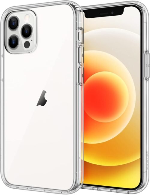 "Protective Perfection: JETech's Crystal-Clear Bumper Case for iPhone 12/12 Pro"