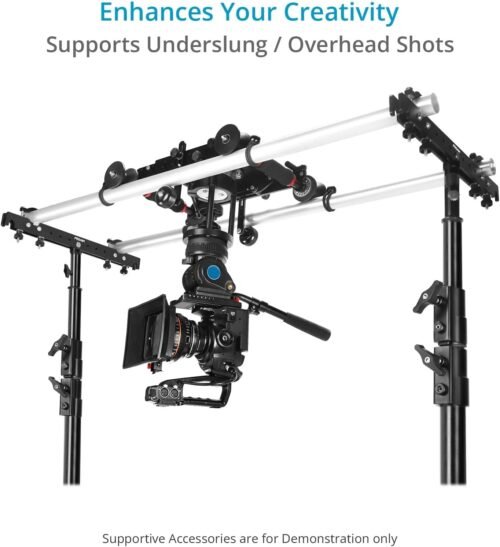 Proaim Fusion Video/Film Camera Dolly Slider with Track Ends. Runs on Tracks & Flat Surfaces. Payload up to 45.3kg /100lb. (DL-FUSN-01) - 이미지 5