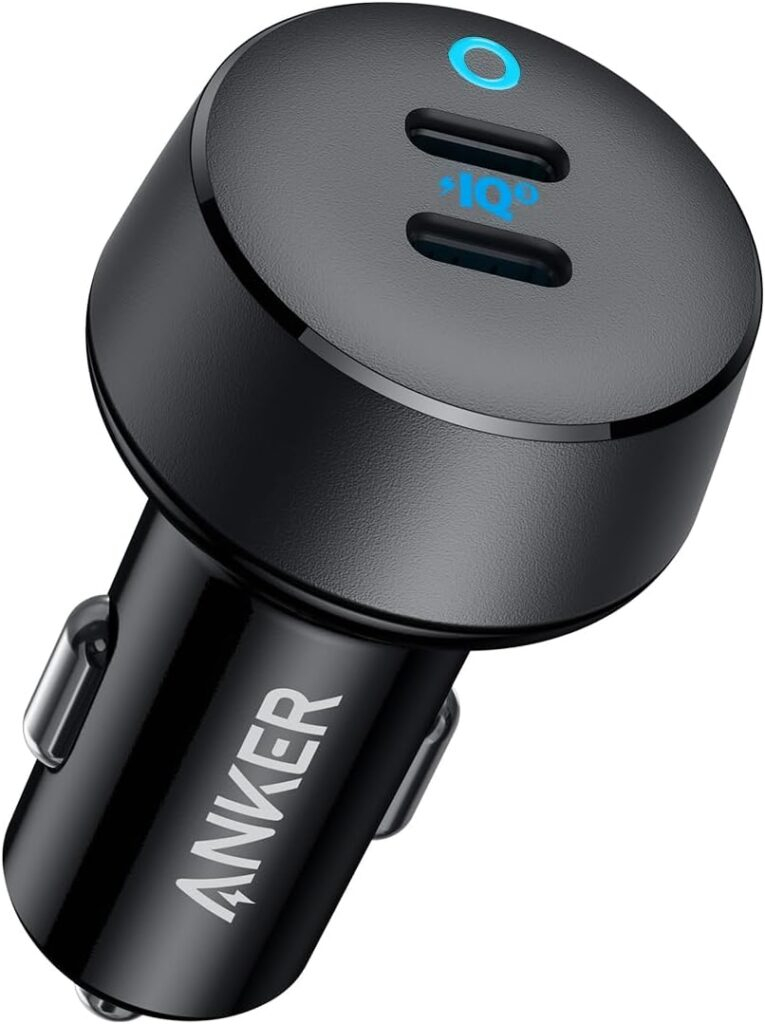 Anker USB C Car Charger, 40W 2-Port PowerIQ 3.0 Type C Adapter, iPhone 16 Car Charger, PowerDrive III Duo with Power Delivery for iPhone 16 15 14 13, Galaxy S22/S20/S10, Pixel, iPad, and More