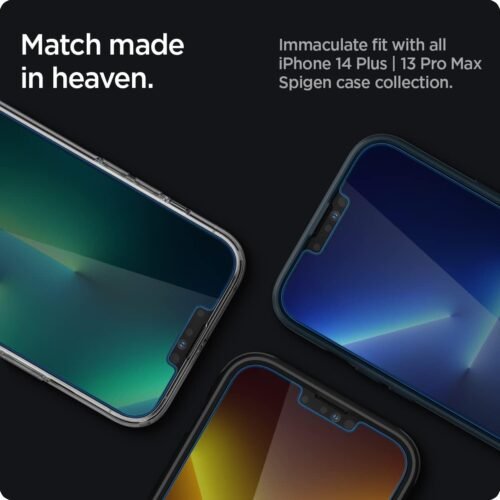 Spigen Tempered Glass Screen Protector designed for iPhone 14 Plus/iPhone 13 Pro Max [2 Pack] - 이미지 6