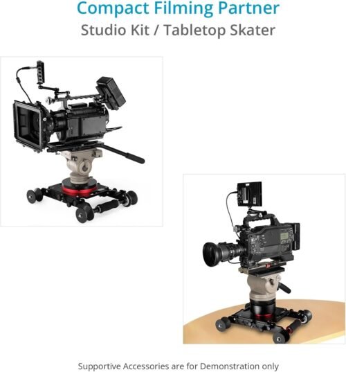 Proaim Fusion Video/Film Camera Dolly Slider with Track Ends. Runs on Tracks & Flat Surfaces. Payload up to 45.3kg /100lb. (DL-FUSN-01) - 이미지 6