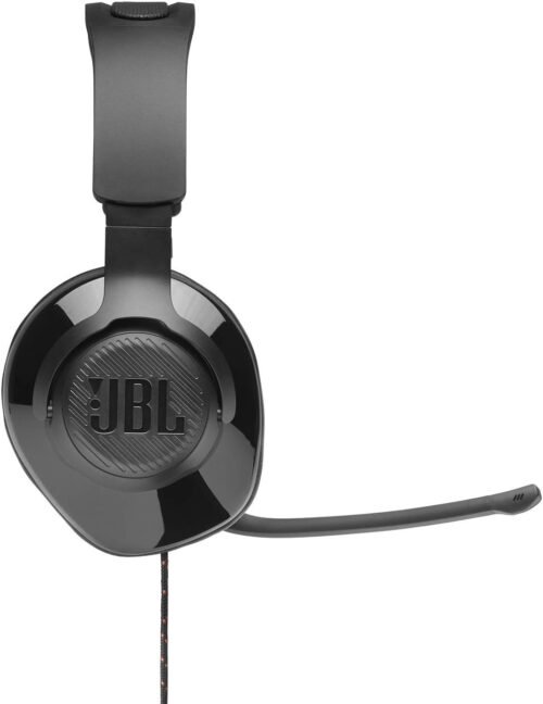 JBL Quantum 200 - Wired over-ear gaming headset with Voice focus directional flip-up mic and memory foam ear cushions (Black) - 이미지 6