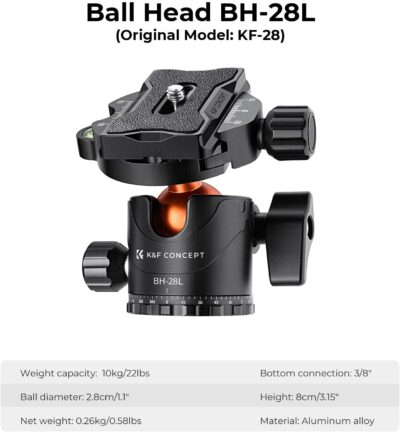 K&F Concept 90-Inch Ultra-Sturdy Tripod: Your Ultimate Travel Companion for Stunning Overhead Shots! - 이미지 5