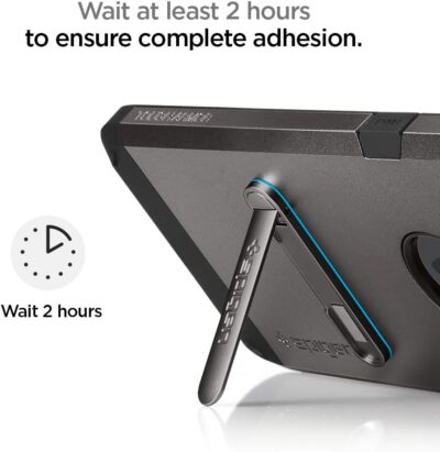 Spigen Universal Kickstand Vertical Horizontal Stand Adjustable Angle Compatible with iPhone 16/16 Plus/16 Pro/16 Pro Max, iPhone 15/14/13/12 Series, Samsung Galaxy S23/S22/S21 and More - Black - 이미지 3