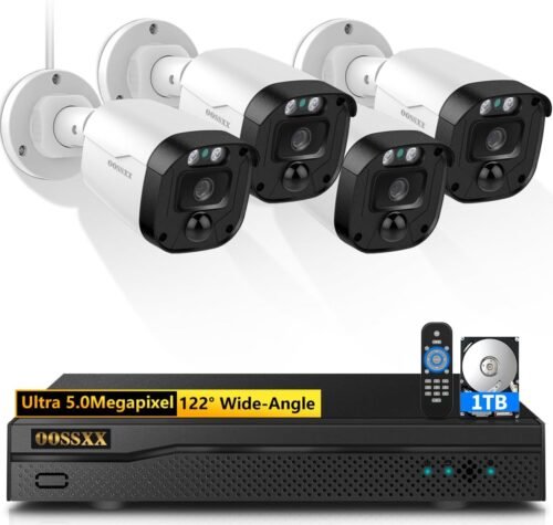 Full HD 5MP Definition Wired Security Camera System Outdoor Home Video Surveillance Cameras CCTV Camera Security System Outside Surveillance Video Indoor