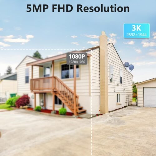 Full HD 5MP Definition Wired Security Camera System Outdoor Home Video Surveillance Cameras CCTV Camera Security System Outside Surveillance Video Indoor - 이미지 9