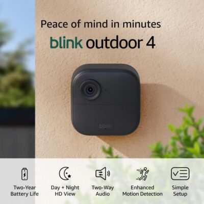"Unleash Peace of Mind: The Blink Outdoor 4 Wireless Smart Security Camera with 2-Year Battery Life and HD Night Vision"