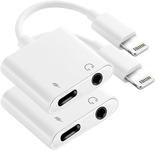 "Ultimate 2-in-1 Lightning to 3.5mm Adapter: Charge and Listen Simultaneously with MFi Certification for iPhone 14/13/12/11/XS/XR!"