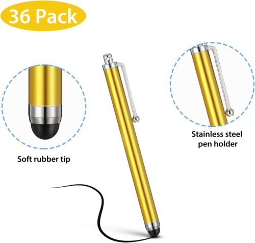 Outus 36 Pcs Stylus Pen for Universal Capacitive Touch Screens Devices, Stylus Pen Compatible with Tablet for Classroom Travel Olders Friendly(Multicolor) - 이미지 4