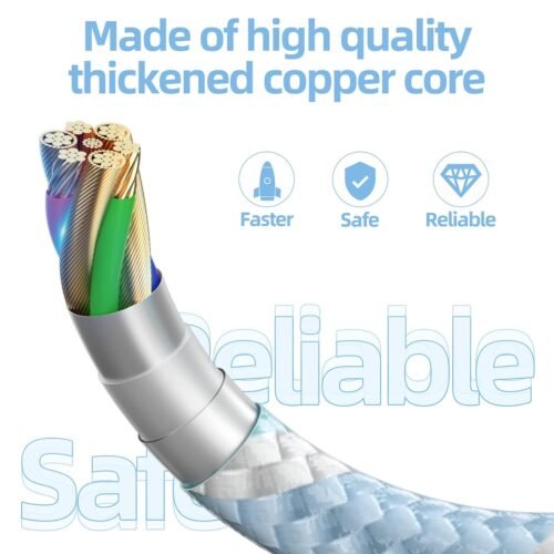 USB C to Lightning Cable 3 Pack 6FT Apple MFi Certified iPhone Fast Charger Fast Charging Type c to Lightning Cable for iPhone 14 13 12 11 Pro Max Xr Xs 8 and More - 이미지 3