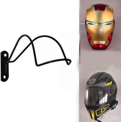 "Versatile Wall-Mounted Helmet Display Rack: Showcase Your Iron Man, Scout Trooper, Hockey, Equestrian, or Baseball Helmet in Style!"