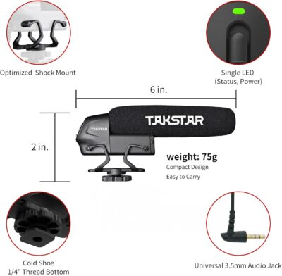 Elevate Your Audio: TAKSTAR SGC-600 Pro Shotgun Microphone for All Your Filming Needs! - 이미지 2