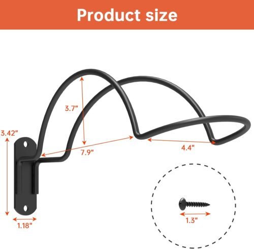 2 PCS Wall Mounted Helmet Rack Roma Helmet Holder Hook Multifunctionnal Metal Rack for Hats Mask Wall Mount Bracket Storage Display Rack with Screws for Equestrian Motorcycle Baseball Rugby Helmetet - 이미지 5