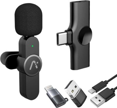 "Unleash Your Voice: Premium Wireless Lavalier Mic for iPhone 15 and Smartphones - Perfect for Streaming & Recording!"
