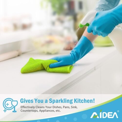 AIDEA Microfiber Cleaning Cloth-100PK, Soft Microfiber Towels for Cars, Absorbent Cleaning Rags, Lint-Free Streak-Free Wash Cloths for House, Kitchen, Window(12in.x12in) - 이미지 5