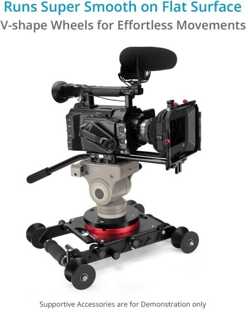 Proaim Fusion Video/Film Camera Dolly Slider with Track Ends. Runs on Tracks & Flat Surfaces. Payload up to 45.3kg /100lb. (DL-FUSN-01) - 이미지 3