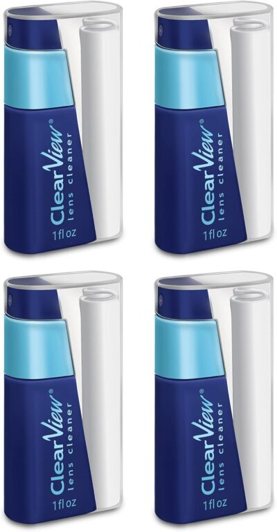 Ultimate On-the-Go Lens Care: Compact Cleaner Kit with Refillable Spray and Microfiber Cloth for All Lens Types!