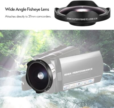 Elevate Your Shots: 37MM 0.3X HD Ultra Wide Angle Fisheye Lens with Hood for Camcorders - 이미지 6