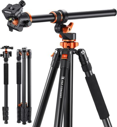 K&F Concept 90-Inch Ultra-Sturdy Tripod: Your Ultimate Travel Companion for Stunning Overhead Shots!