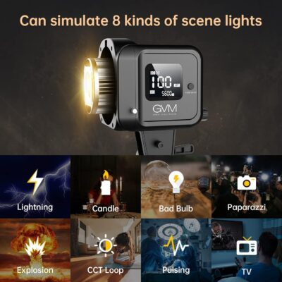 Illuminate Your Vision: GVM 80W Bi-Color Video Softbox Lighting With 8 Dynamic Scenes - 이미지 5