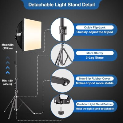 Illuminate Your Creativity: EMART 16" Softbox Lighting Kit for Stunning Studio Photography and Video! - 이미지 3