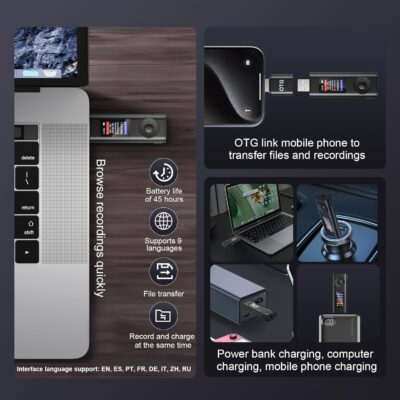 "Compact 64GB Voice Recorder: Your Ultimate Portable Companion for Meetings, Interviews, and Classes!" - 이미지 6