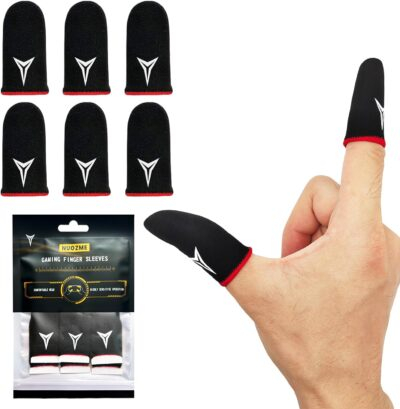 "Ultimate Gaming Comfort: Nuozme 6-Pack Touchscreen Finger Sleeves for Precision Play"