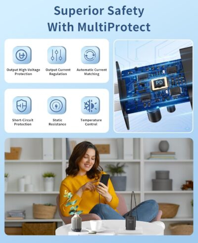 Type C Charger Fast Charging,2Pack 25W Super Fast USB C Charger Block with 6Ft USB C Cable Compatible with Samsung Galaxy S24 Ultra/S23/S22/S21/S20/Note 20/10,Pixel 6 5 4 Pro XL/iPhone 15 Series - 이미지 3