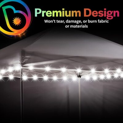 Radiant LED Canopy Lights: Elevate Your Outdoor Experience with 40ft of Brilliant Illumination for 10x10 Tents! - 이미지 5