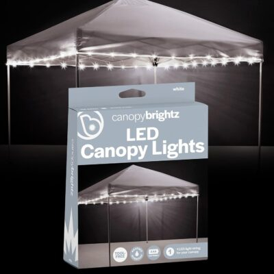 Radiant LED Canopy Lights: Elevate Your Outdoor Experience with 40ft of Brilliant Illumination for 10x10 Tents!