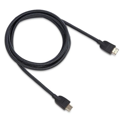 Amazon Basics HDMI Cable 6ft, 4K HDMI 2.0 Cord (18Gbps), Nylon-Braided, 4K@60Hz, 2160p, 48 bit, Compatible with TV/PS5/Xbox/Roku, Black & Blue - 이미지 5