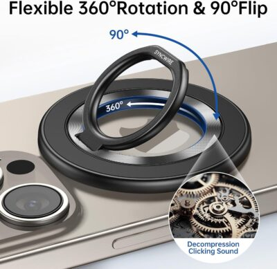 Magnetic Marvel: SYNCWIRE's Enhanced Ring Holder and Grip Stand for iPhone Magic - 이미지 2