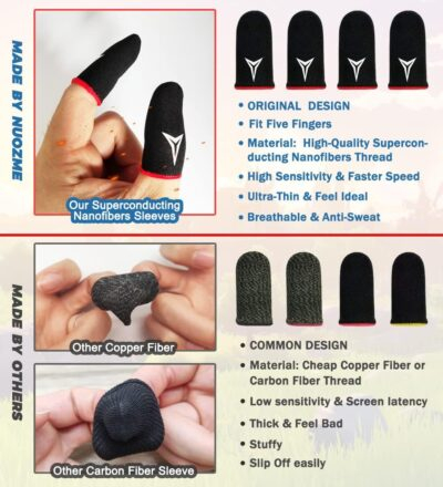 "Ultimate Gaming Comfort: Nuozme 6-Pack Touchscreen Finger Sleeves for Precision Play" - 이미지 7