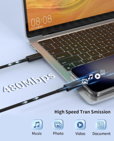 Type C Charger Fast Charging,2Pack 25W Super Fast USB C Charger Block with 6Ft USB C Cable Compatible with Samsung Galaxy S24 Ultra/S23/S22/S21/S20/Note 20/10,Pixel 6 5 4 Pro XL/iPhone 15 Series - 이미지 5