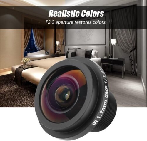Security Camera Lens, 5MP HD Fisheye Security Camera Lens 1.7mm Length 185¡ãCCTV Lens for Fisheye Security Cam (Black) - 이미지 7