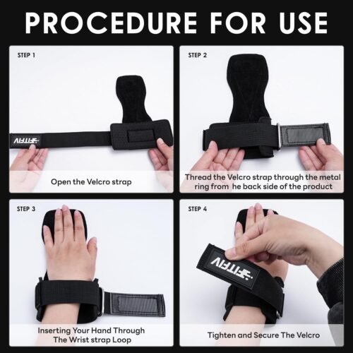 Iron Grip Double Leather Wrist Straps: Ultimate Support for Strength Training Enthusiasts (Pair) - 이미지 3