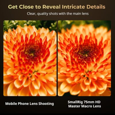 SMALLRIG 75mm HD Master Macro Lens, T-Mount Lens for iPhone, for Samsung, for Huawei, for Xiaomi, Macro Photography Phone Camera Lens Attachment - 4588 - 이미지 5