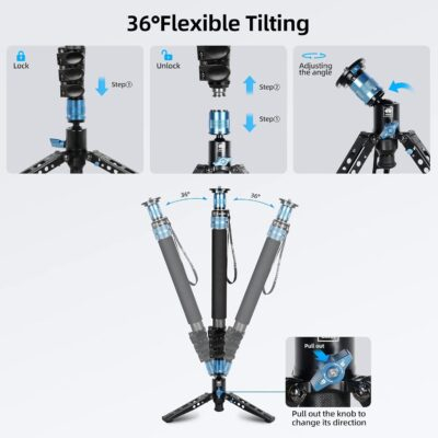 Unleash Your Photography: The Ultimate 63" Carbon Fiber Monopod with Versatile Features & Robust Support! - 이미지 6