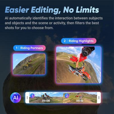 Revolutionize Your Rides: The Ultimate 8K Waterproof 360 Action Camera Bundle for Adventurers! - 이미지 9
