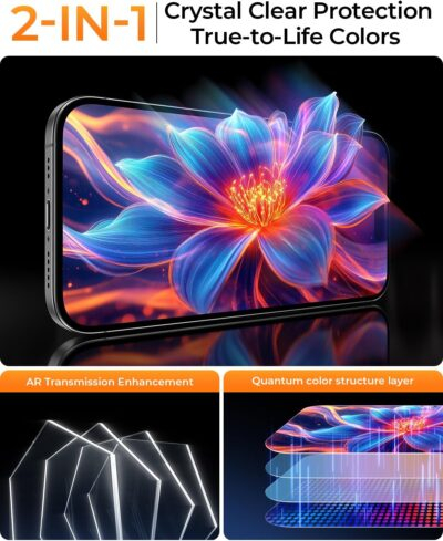 Shield Your iPhone 15 Pro Max: DIMONCOAT 4-Pack Privacy Screen Protector with Auto Alignment & Military-Grade Defense! - 이미지 6