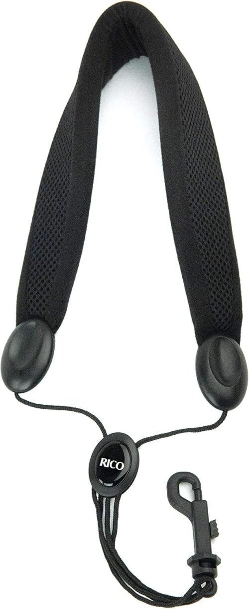 D'Addario D'Addario Saxophone Neck Strap - For Alto Saxophone & Soprano Saxophone - Padded Sax Neck Strap - Snap Hook,Black,SJA18