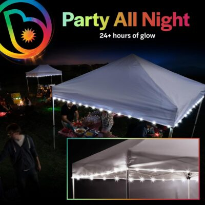 Radiant LED Canopy Lights: Elevate Your Outdoor Experience with 40ft of Brilliant Illumination for 10x10 Tents! - 이미지 4