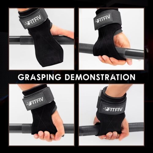 Iron Grip Double Leather Wrist Straps: Ultimate Support for Strength Training Enthusiasts (Pair) - 이미지 5