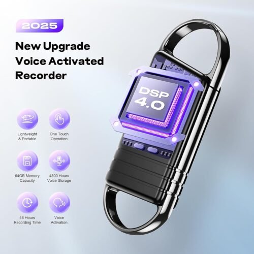 Xelarvex 64GB AI-Powered Voice Recorder: Captivate Every Sound with 4800 Hours of Intelligent Recording! - 이미지 2