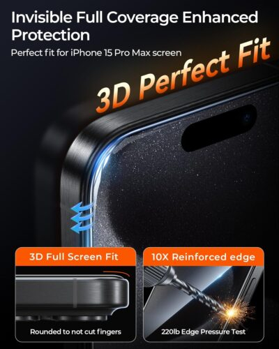 Shield Your iPhone 15 Pro Max: DIMONCOAT 4-Pack Privacy Screen Protector with Auto Alignment & Military-Grade Defense! - 이미지 5