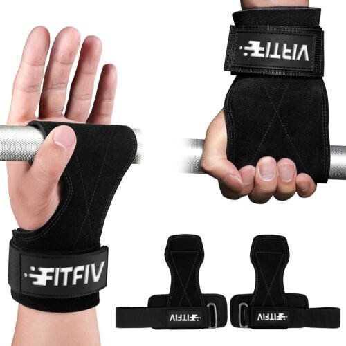 Iron Grip Double Leather Wrist Straps: Ultimate Support for Strength Training Enthusiasts (Pair)