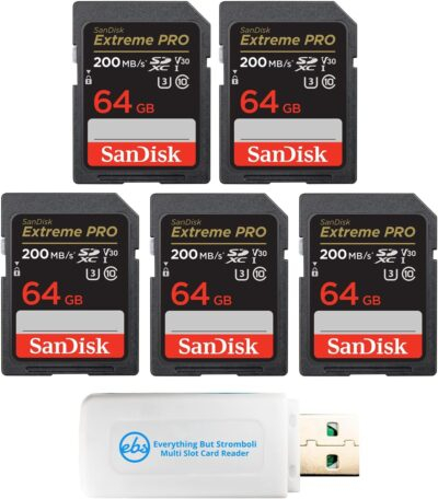 "Unleash Your Creativity: SanDisk 64GB Extreme Pro Memory Card Pack with All-in-One Reader!"