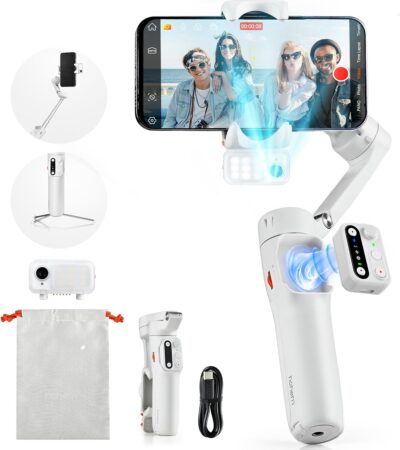 "Unleash Your Creativity: Hohem iSteady V3 Gimbal Stabilizer for iPhone with Magnetic AI Tracker and Built-in Extension!"