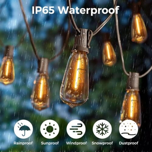 "Transform Your Outdoor Space: 100 FT Dimmable LED Edison String Lights for Magical Gatherings!" - 이미지 5